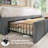 Upholstered Bed Frame With Adjustable Headboard,platform Storage Bed With 3 Drawers And Led Light-16145017-16144998