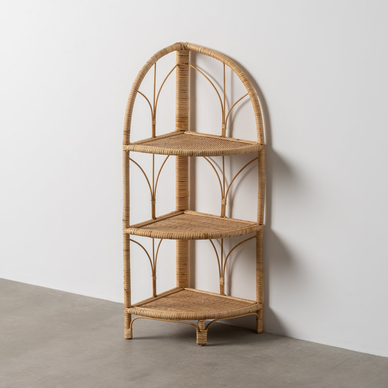 45cm W Bamboo / Rattan Shelving Unit