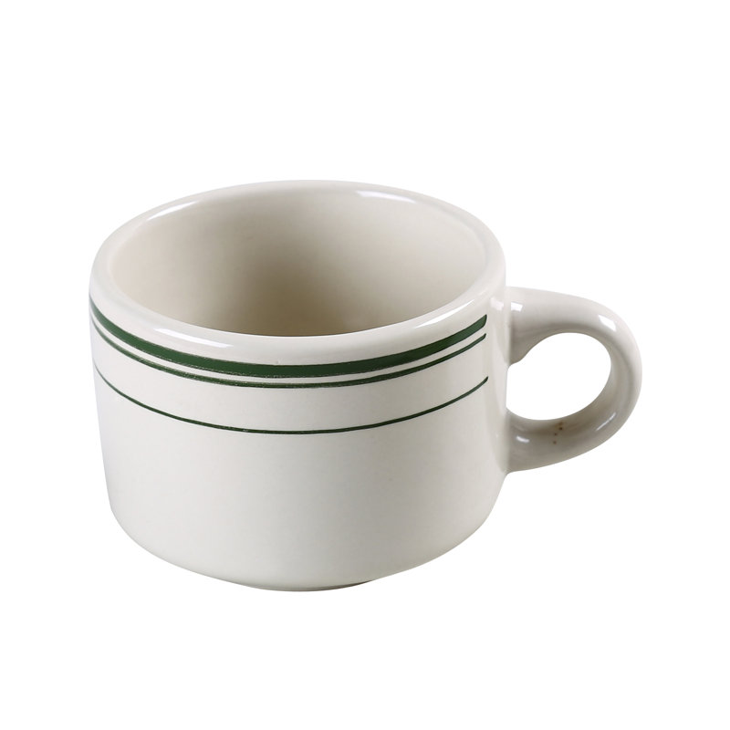 Green Band Porcelain Teacup