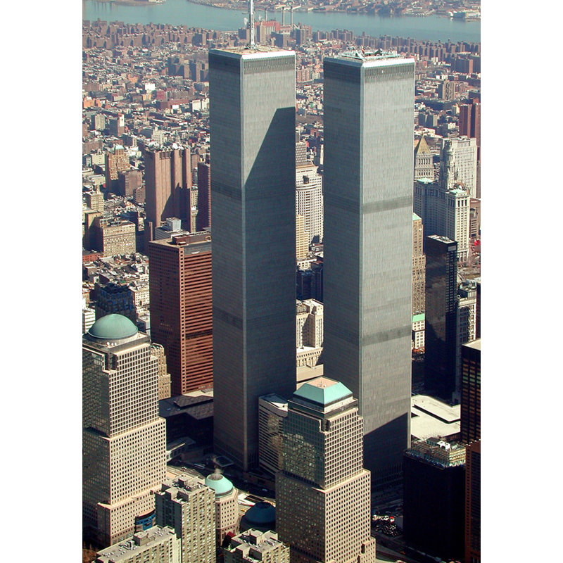 Silhouette des tours jumelles de New York
