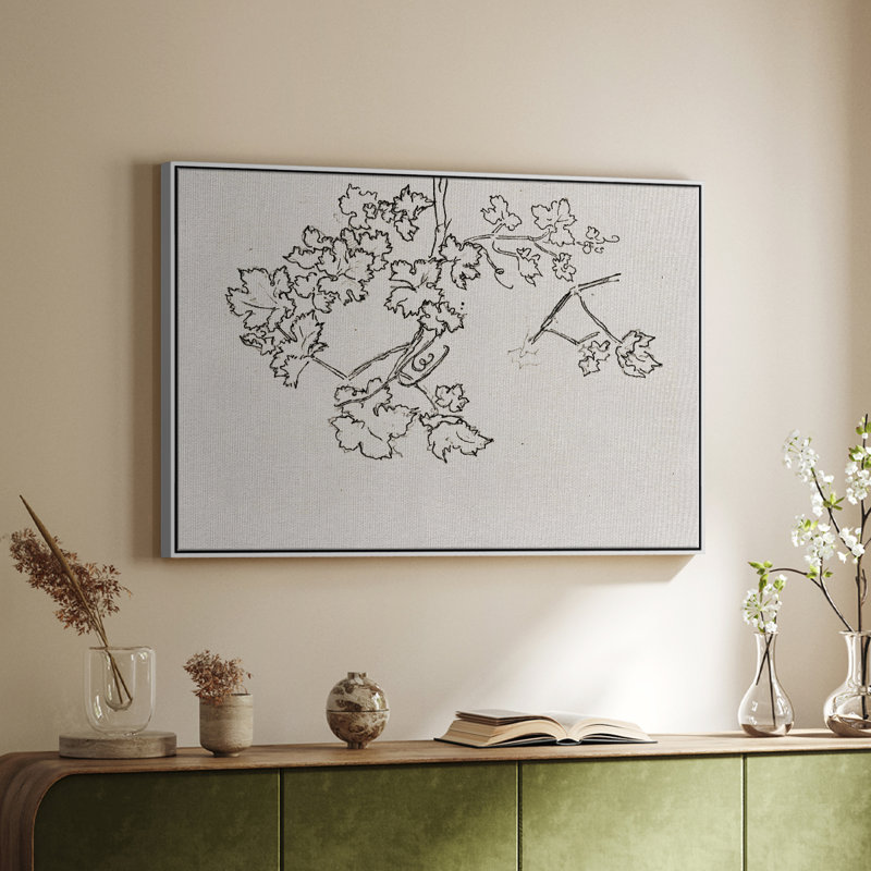 "Croquis rétro-X III" sur toile, Blanc, H 25 po x l 37 po