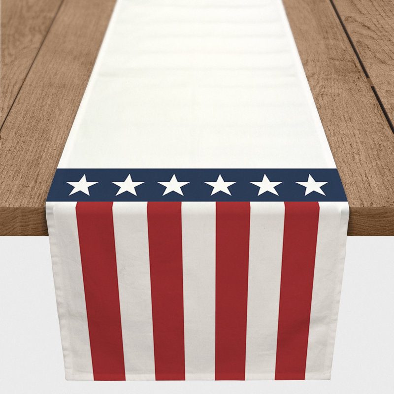 Chemin de table rectangulaire en polyester Adorl, 90 po x 16 po