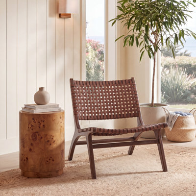 Chaise d'appoint en cuir Denman