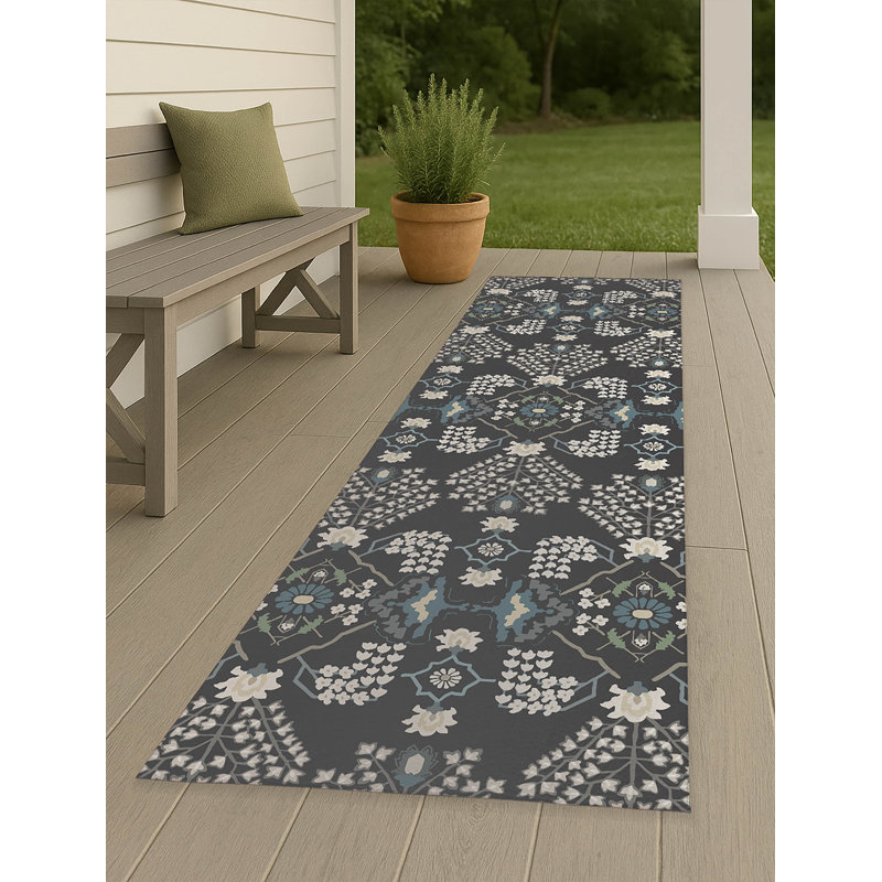 Tapis d'extérieur antidérapant Tilly, Tapis de couloir 2 pi 6 po x 8 pi
