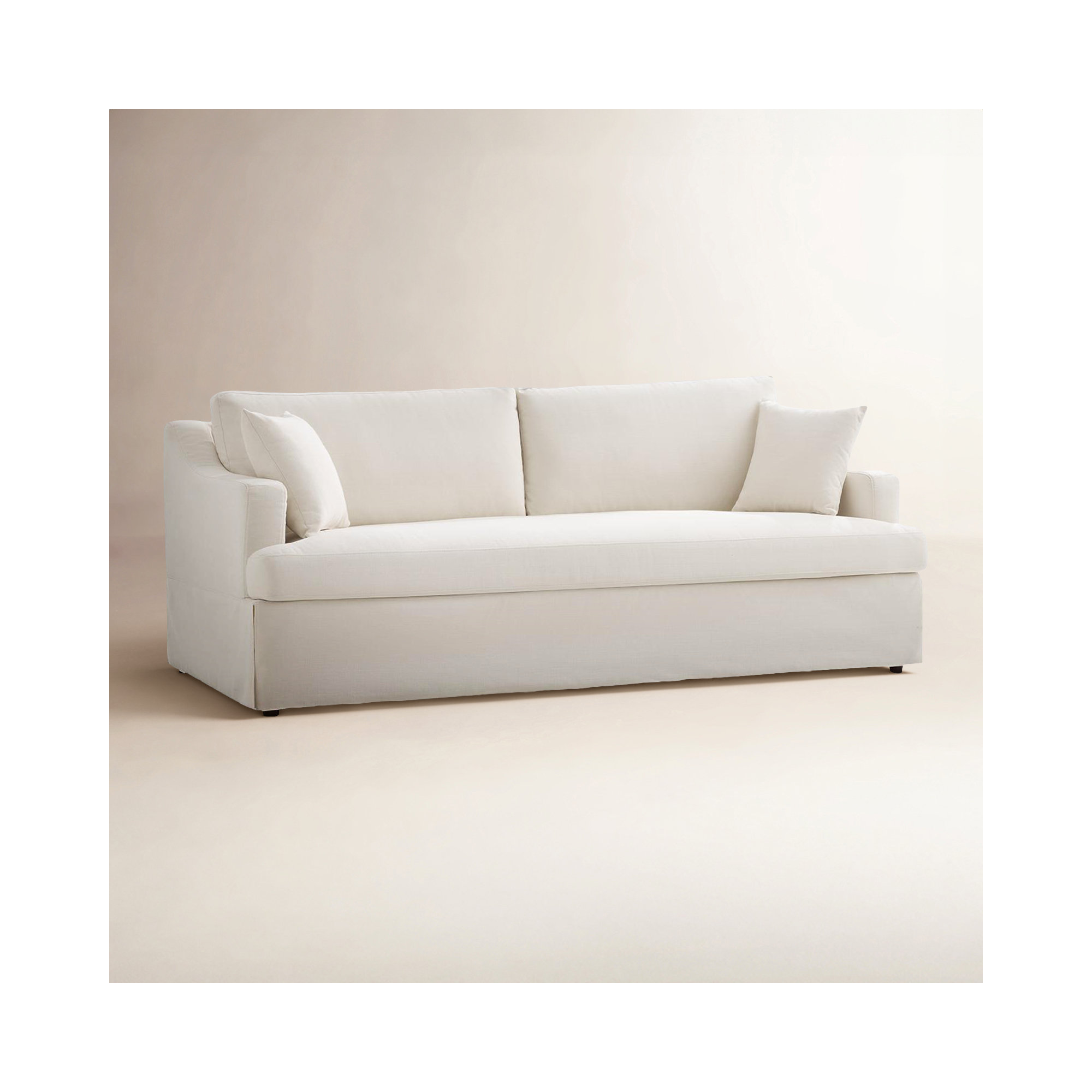 Lucie 88" Slipcovered Sofa, White