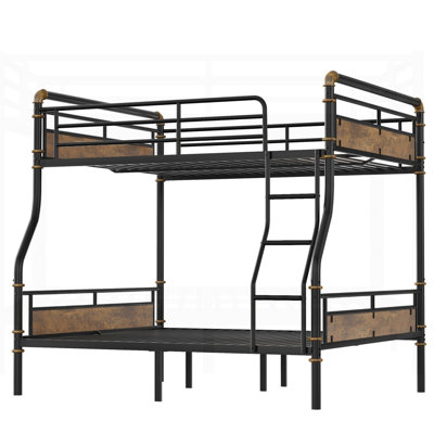 Versatile Industrial Metal Bunk Bed for Teens, Ensuring Safety and Space Optimization