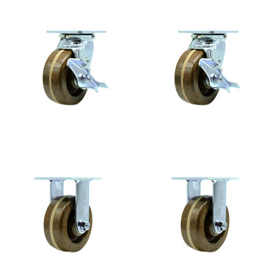 4 Piece Phenolic Caster Set
