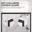 Porte de douche coulissante double demi-cadre l 56 à 60 po x H 72 po, verre trempé 1/4 po, finition noir mat