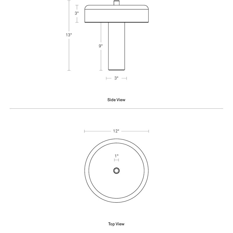 Punk Table Lamp, Charcoal