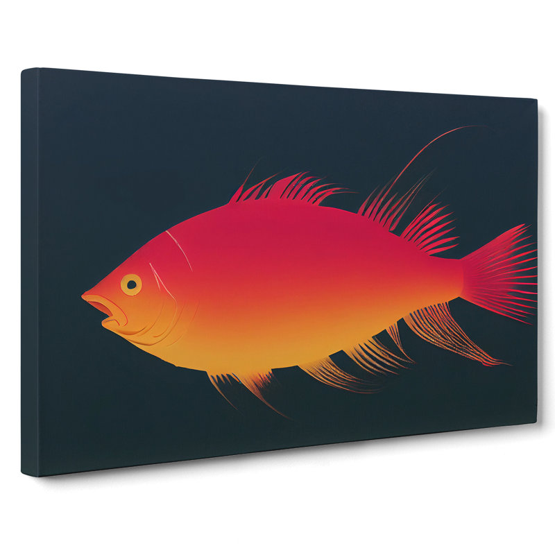 Contemporary Fish - Wrapped Canvas Print, 35cm H x 50cm W x 3cm D