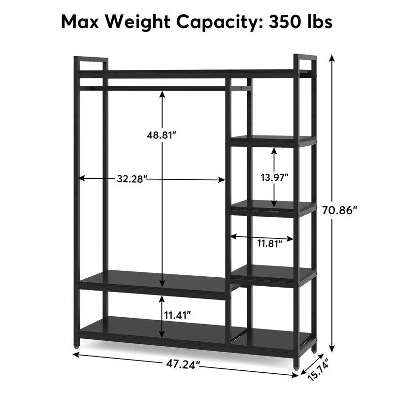 Merissa 47'' Closet System, Black