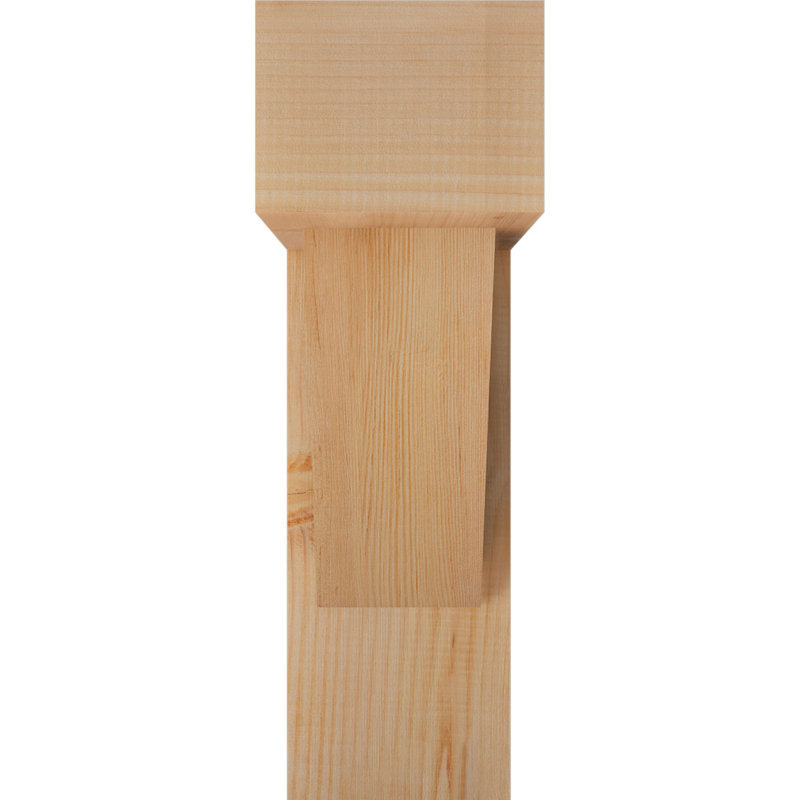 Traditional Block Bracket with Offset Brace, 24 x 24, 7 1/2"W Douglas Fir (Smooth)