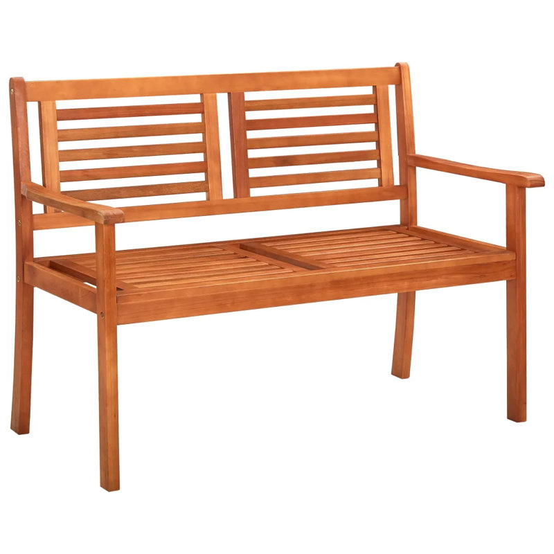 Tomita Solid Wood Eucalyptus Outdoor Bench, H 89 x W 120 x D 60cm