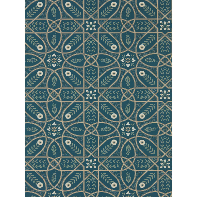 Brophy Trellis Wallpaper, Deep Teal