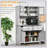 Storage Cabinet, Kitchen Buffet With Hutch