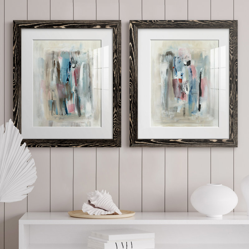 «Rain Shadow I», ensemble de 2 reproductions d'art, H 31,5 po x l 47 po x P 1,5 po, Blanc, H 20 po x l 17 po x P 1 po