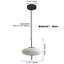 Luminaire suspendu en verre blanc avec métal noir