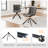 Tufted Swivel Leather Upholstered Side Chairs Modern Dining Chairs with Metal Legs-1051711507
