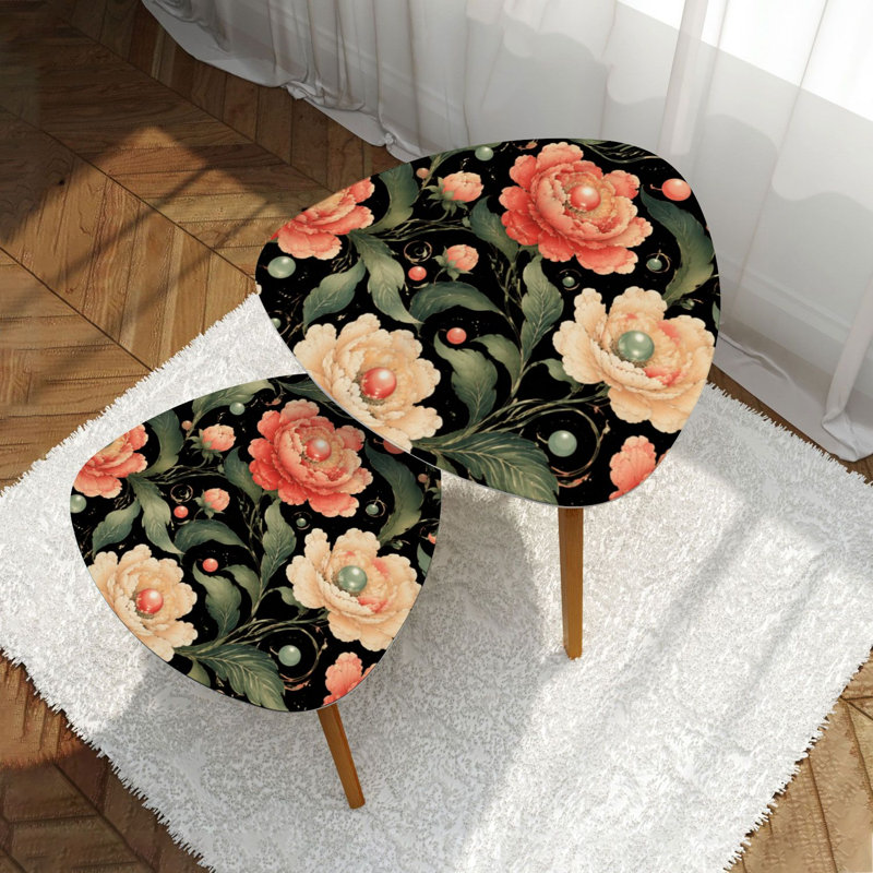 Ensemble de 2 tables basses gigognes Triangle