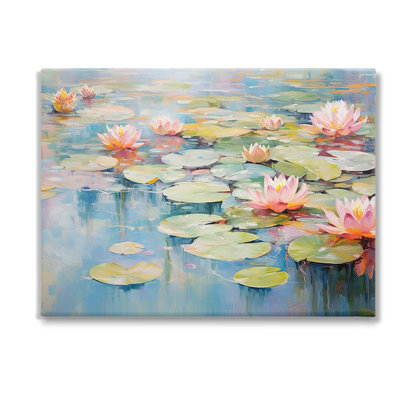 «Modern Lily Pad», peinture sur toile par Gina Kelly