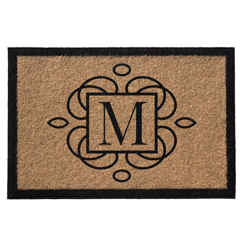 Tapis d'entrée antidérapant en caoutchouc Bosworth, Brun clair, 60 po x 36 po