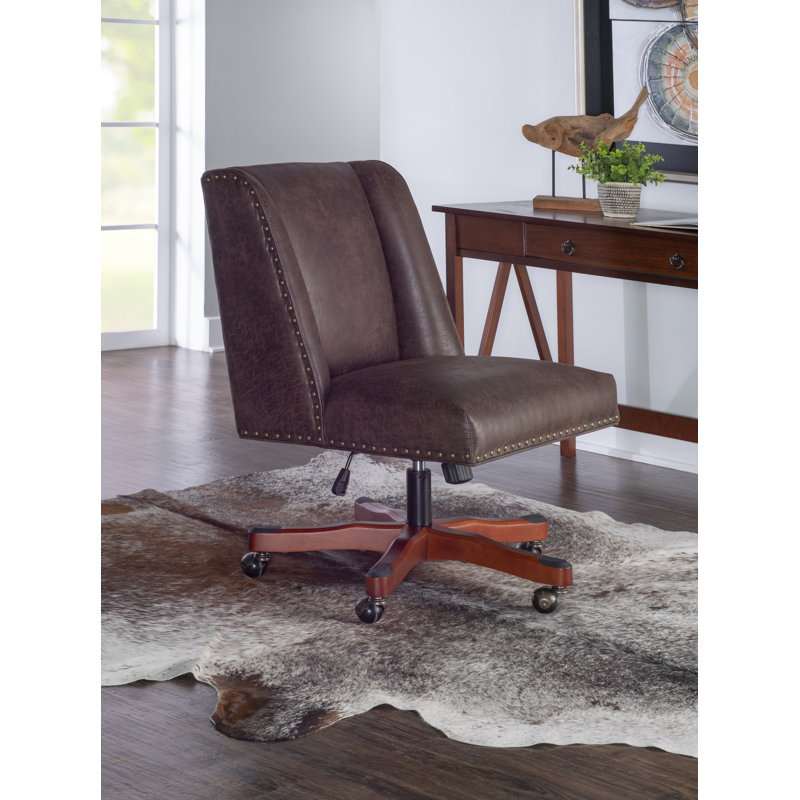 Ardara Adjustable Swivel and Tilt Task Chair with Casters, Brown