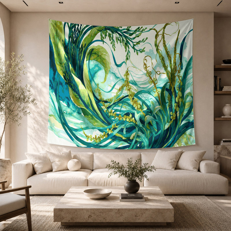 Tapisserie murale légumes haricots de mer, 26 po x 36 po