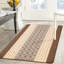 Non-Slip Brown-Beige Indoor Area Rug – Washable Large & Small Door Mat, Hallway, Bedroom & Kitchen Floor Mat-45558906