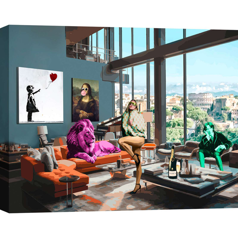 Wrapped Canvas Print: Gerard Madau, Surrealofts: Rome, 70cm H x 100cm W