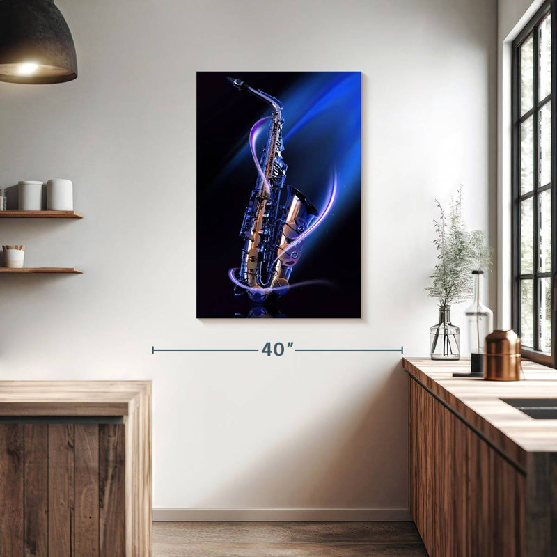 Abarca Glowing Saxophone, 39" H x 26" W