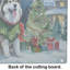 Grande planche à découper en verre Alaskan Malamute Cozy Christmas