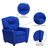 Contemporary Kids Recliner with Cup Holder-56801137