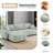 110"Modular Sectional Sofa, L Shape With Extra-Large Seat, Pull-Line Design, Movable Ottoman, High Density Foam, Free Combination, Sturdy Metal&Wood Frame, Boucle Fabric-305469042