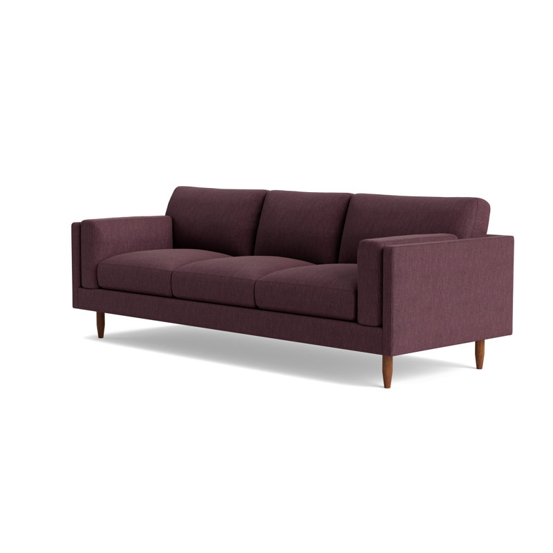 Skinny Fat Sofa (95"), Performance Weave - Aubergine