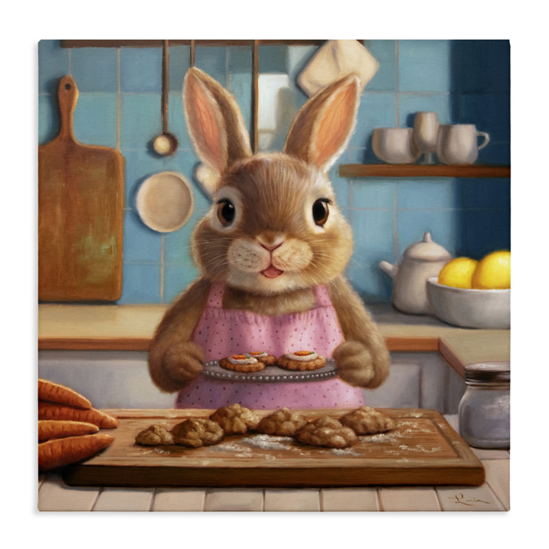 Mme. Bunny Bakewell, toile par Lucia Heffernan, H 30 po x l 30 po