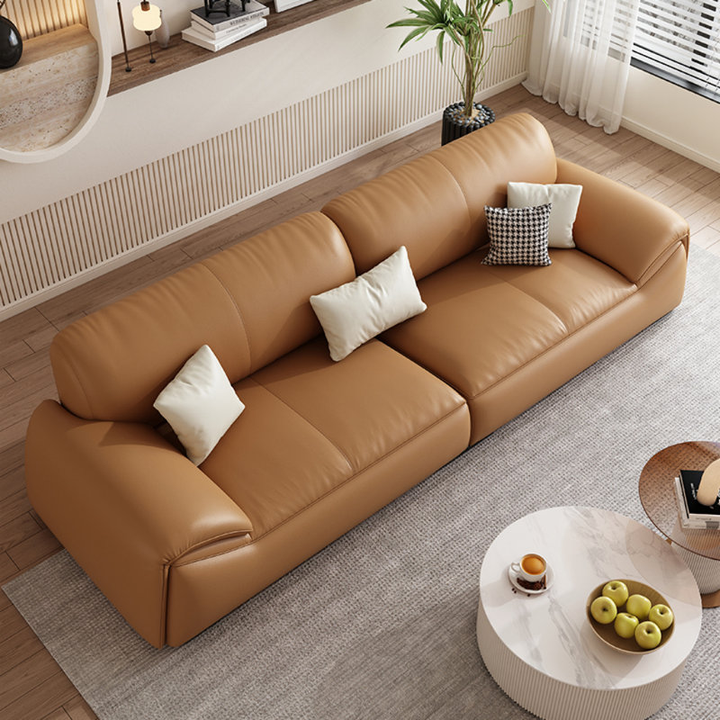 Italian Light Luxury Brown Sofa
