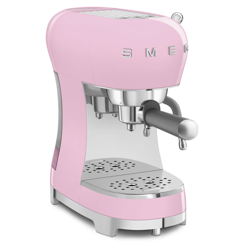 SMEG Manual Espresso Machine, Pink