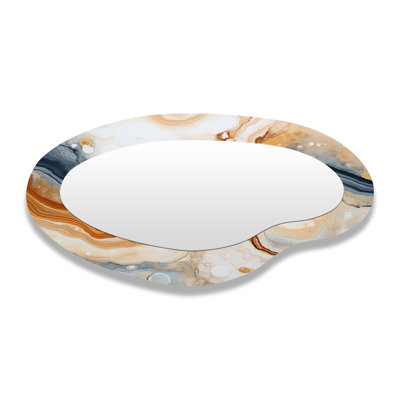 Miroir mural asymétrique orange