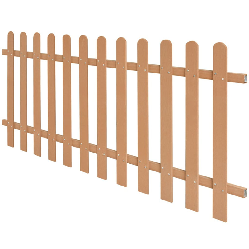 Ayia Grey Composite Fence Panels, Brown, 80cm H x 200cm W