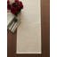 Natural Beige Herringbone Bay Indoor Outdoor Table Runner 14x72