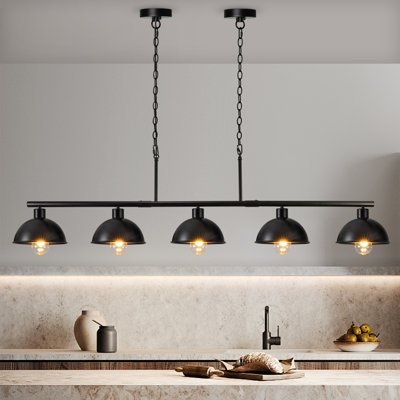 Luminaire de ferme et de billard à 5 lumières à intensité variable Dardani