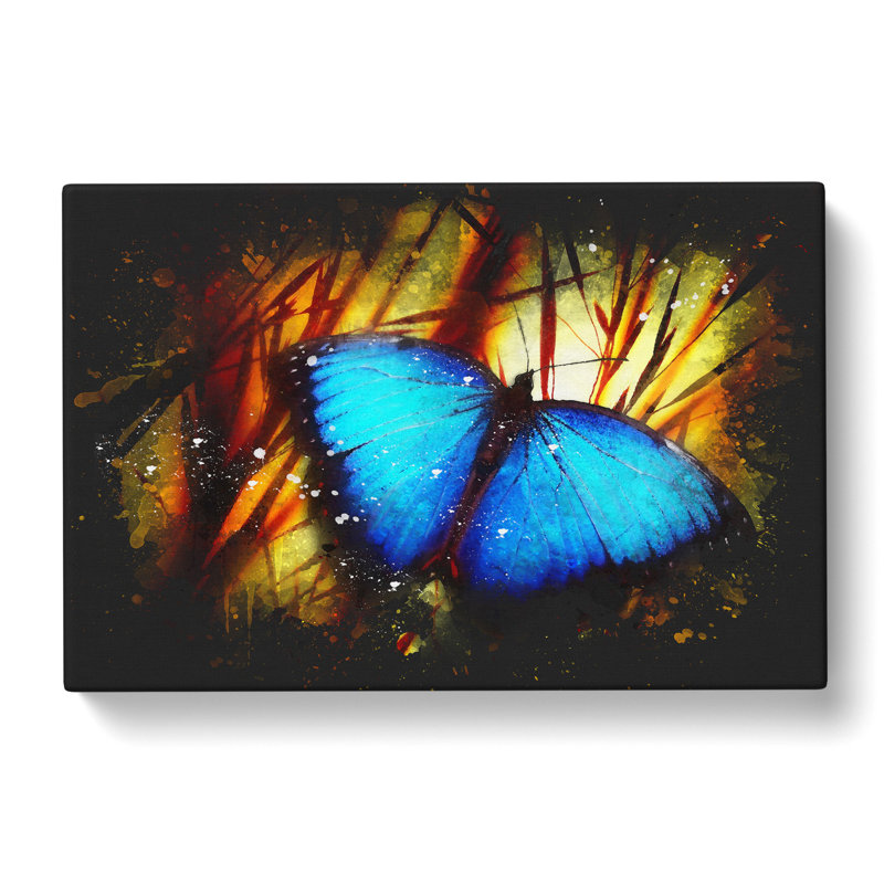 Butterfly Vol.7 Paint Splash - Wrapped Canvas, 40cm H x 60cm W x 3cm D