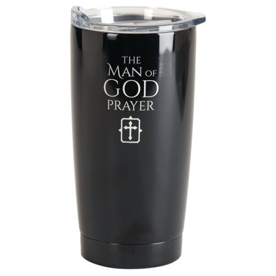 Gobelet de voyage à double paroi en acier inoxydable 20 onces « Man of God »