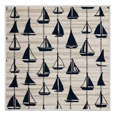  Tapis bord de mer lavable Silhouettes