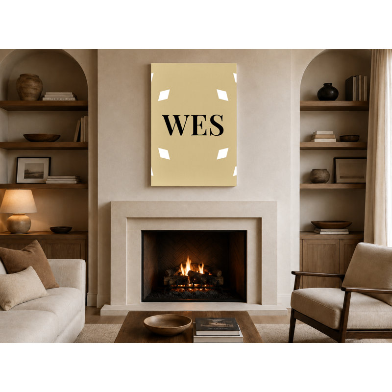 Monogramme de West West Lafayette Luxury - blanc vieil or noir, H 36 po x l 24 po