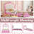 Twin-Size Bed, Princess-Style Upholstered Bed Frame, Crown Headboard With LED Light And Adjustable Storage Drawers, No Spring Mattress Required-352314991