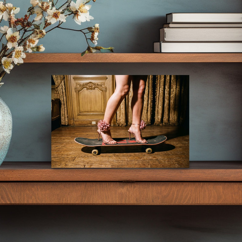 High Heels Skateboard Style by Andreas Magnusson - Wrapped Canvas Print, 30.48 cm H x 45.72 cm W