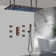 Diadema Oil Rubbed Bronze LED Rain Shower with Handheld Spray and Brass Body Jet System