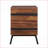 Walnut &amp; Sandy Black 2-Drawer Modern Bedroom Nightstand
