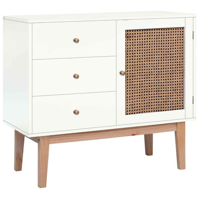 Twinspur Sideboard, White/Light Brown